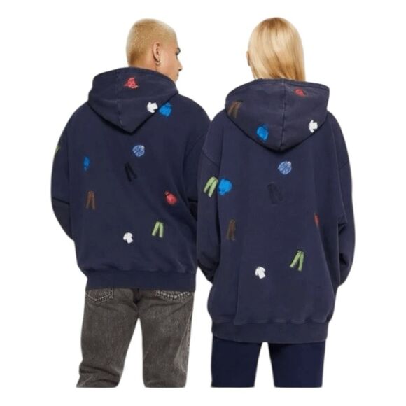 GAP Navy Hoodie with Colorful Graphics - Picture 7 of 16